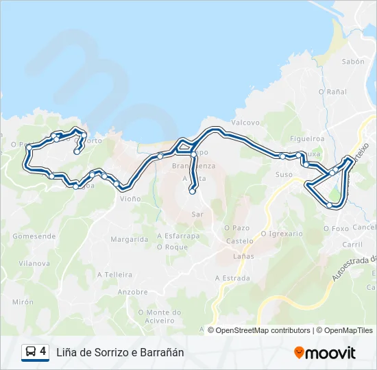 4 Bus Line Map