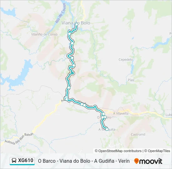 XG610 Bus Line Map