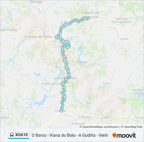 XG610 bus Line Map