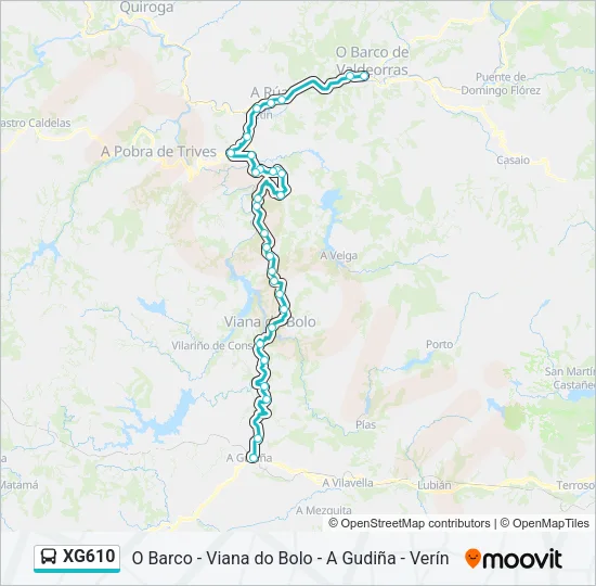 XG610 Bus Line Map
