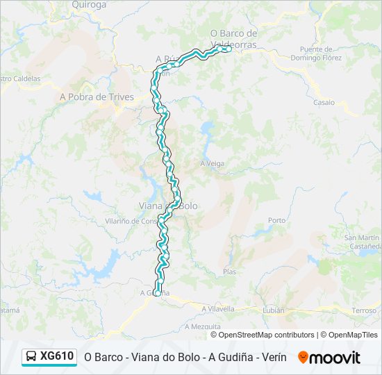 XG610 bus Line Map