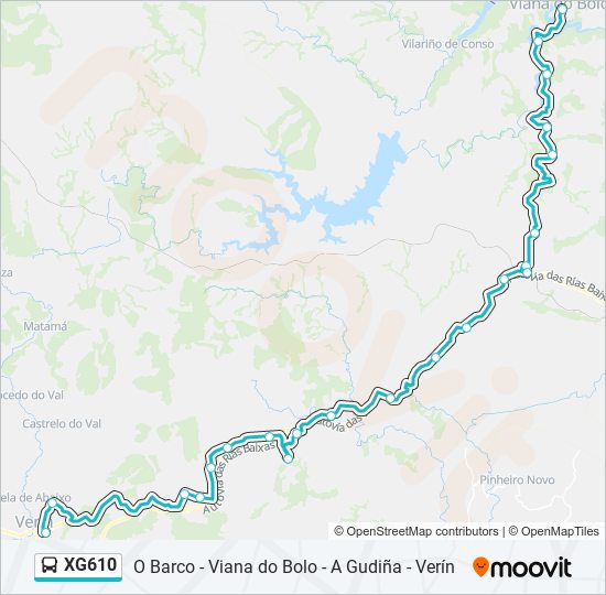 XG610 bus Line Map