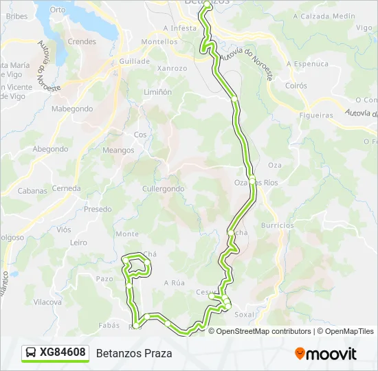 XG84608 Bus Line Map