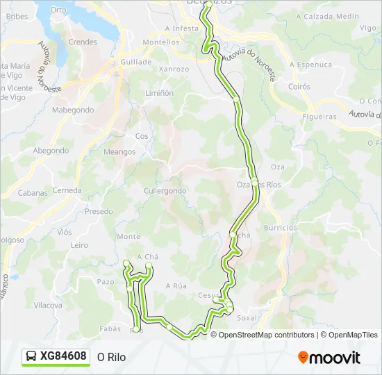 XG84608 Bus Line Map