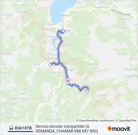 XG618TB Bus Line Map