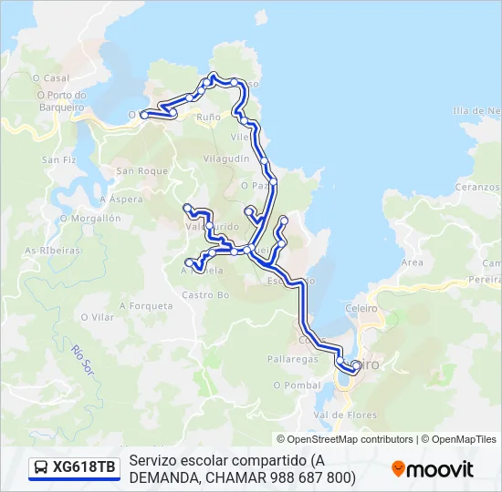 XG618TB Bus Line Map