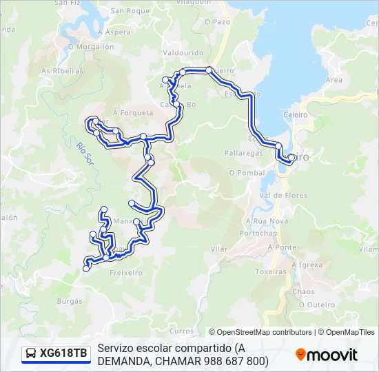 XG618TB Bus Line Map