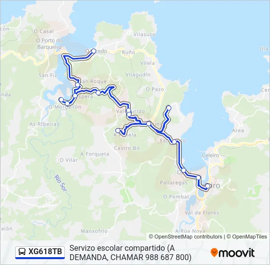 XG618TB Bus Line Map