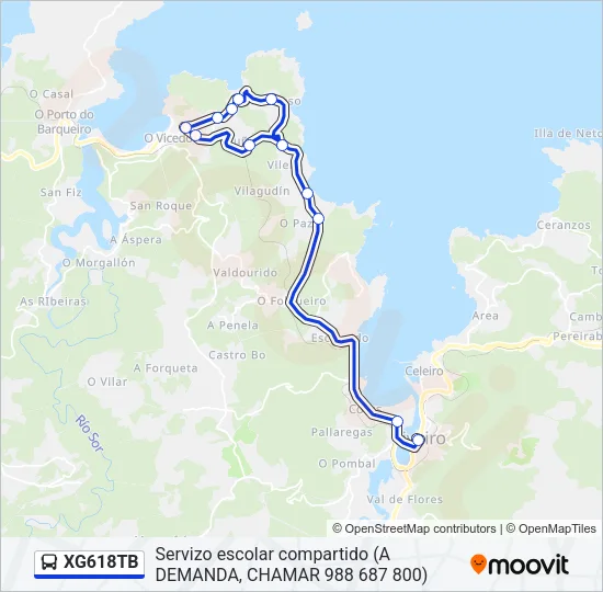 XG618TB Bus Line Map