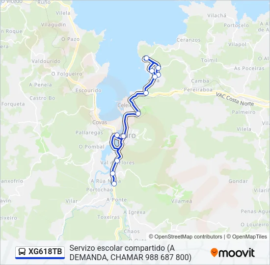 XG618TB Bus Line Map