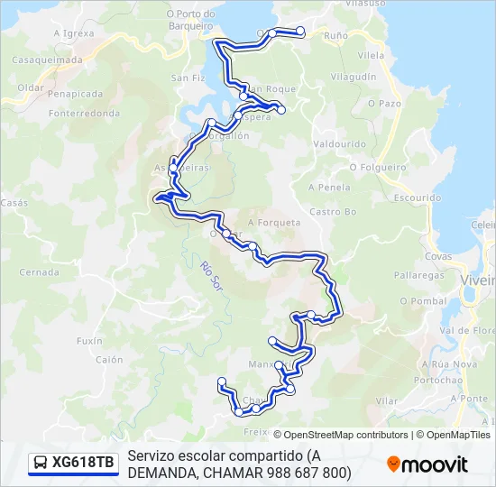 XG618TB Bus Line Map