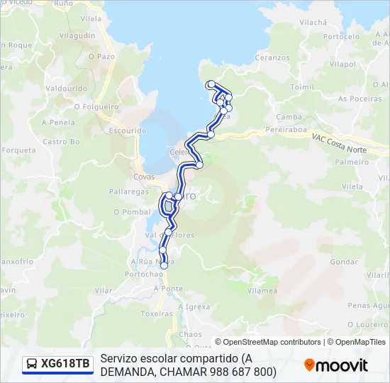 XG618TB Bus Line Map
