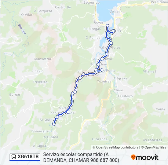 XG618TB Bus Line Map