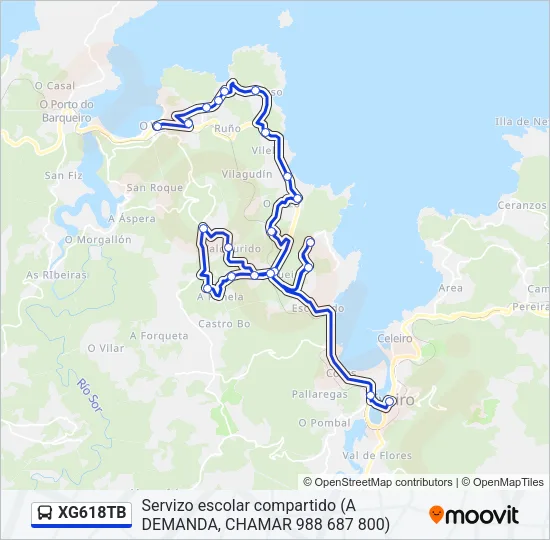 XG618TB Bus Line Map