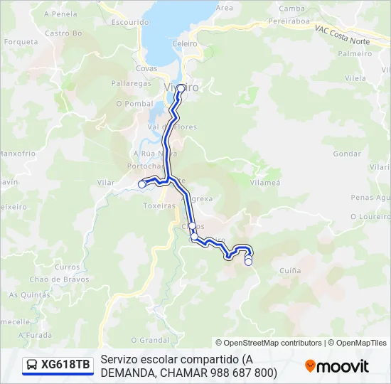 XG618TB Bus Line Map