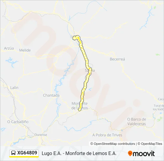 XG64809 Bus Line Map