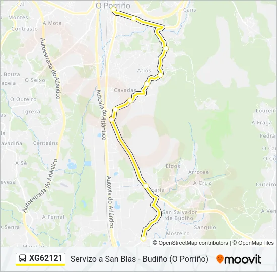 XG62121 Bus Line Map