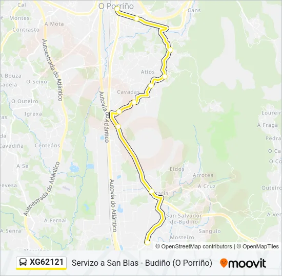 XG62121 Bus Line Map