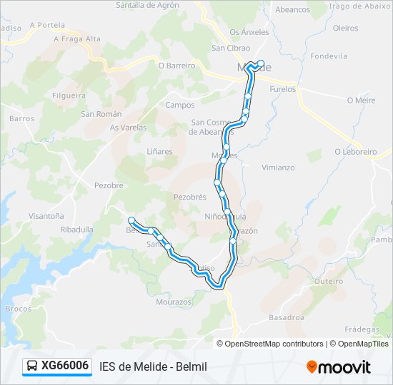 XG66006 bus Line Map