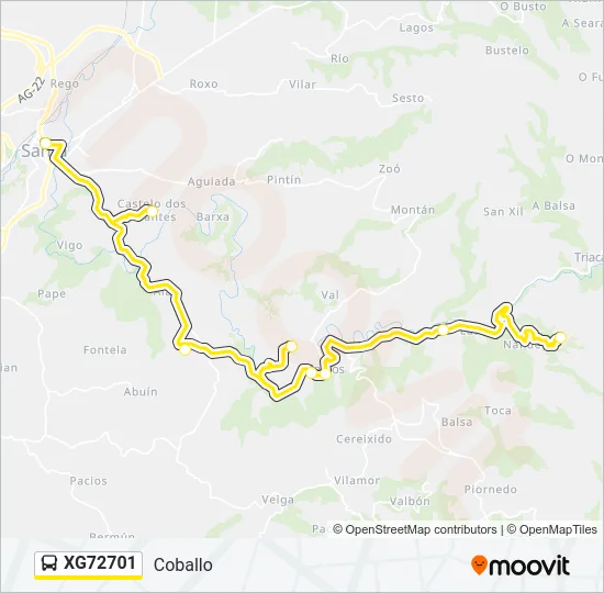 XG72701 Bus Line Map