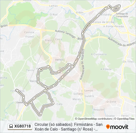 XG80718 Bus Line Map