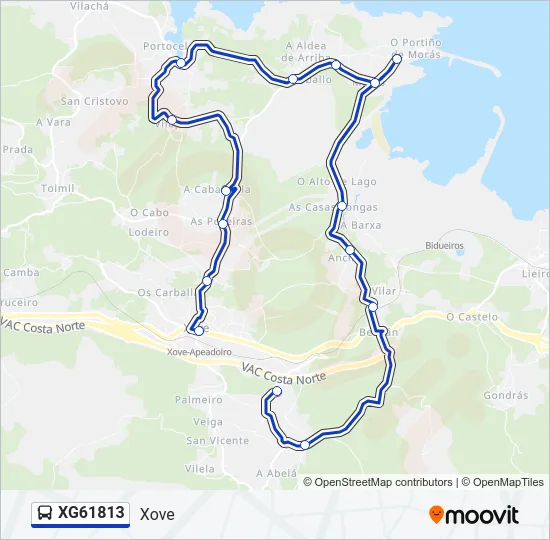 XG61813 Bus Line Map