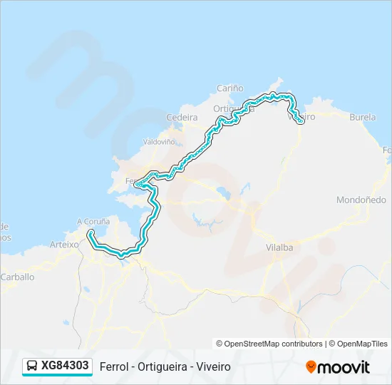 XG84303 Bus Line Map