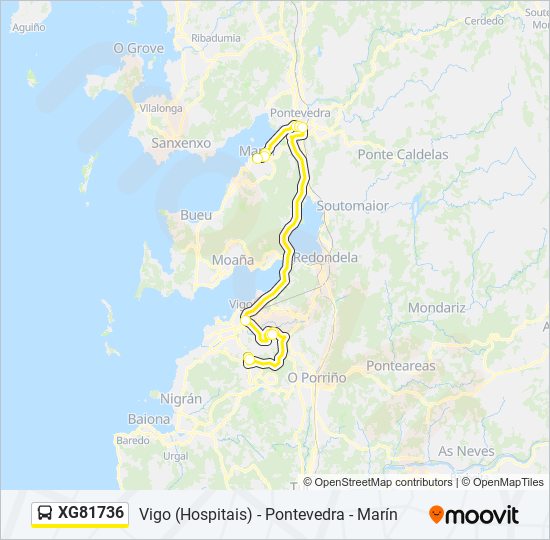 XG81736 bus Mapa de línia