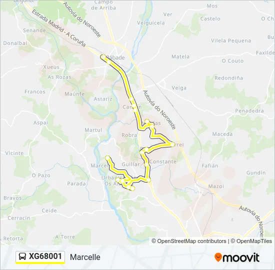 XG68001 Bus Line Map