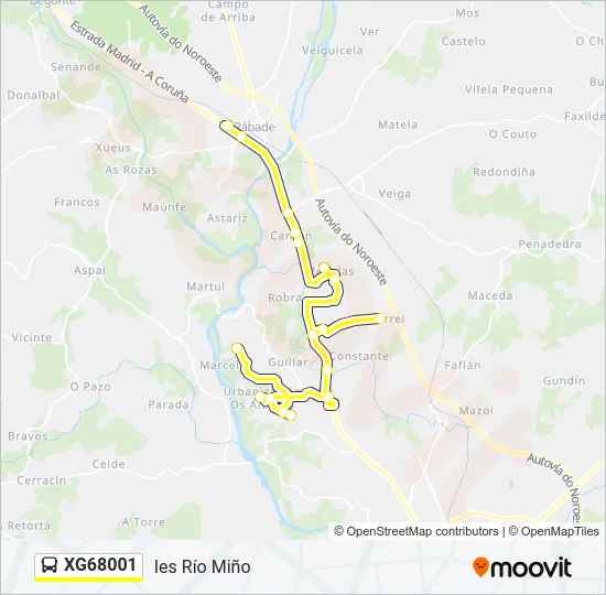 XG68001 Bus Line Map