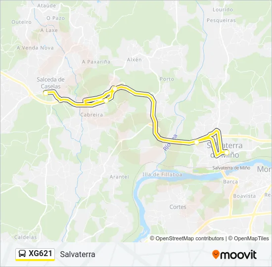 XG621 Bus Line Map