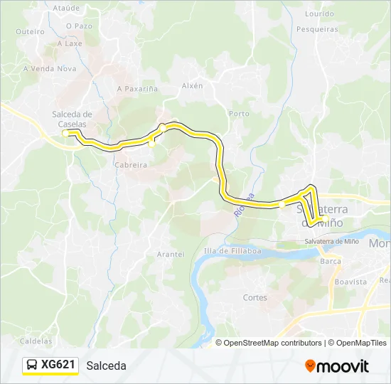 XG621 Bus Line Map