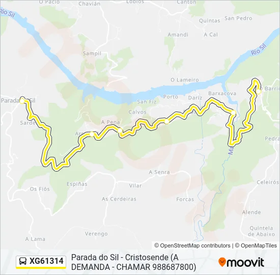 XG61314 Bus Line Map