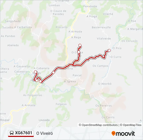 XG67601 Bus Line Map