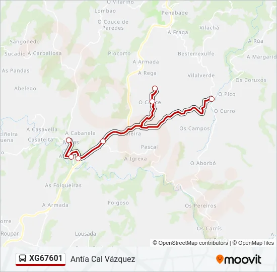 XG67601 Bus Line Map
