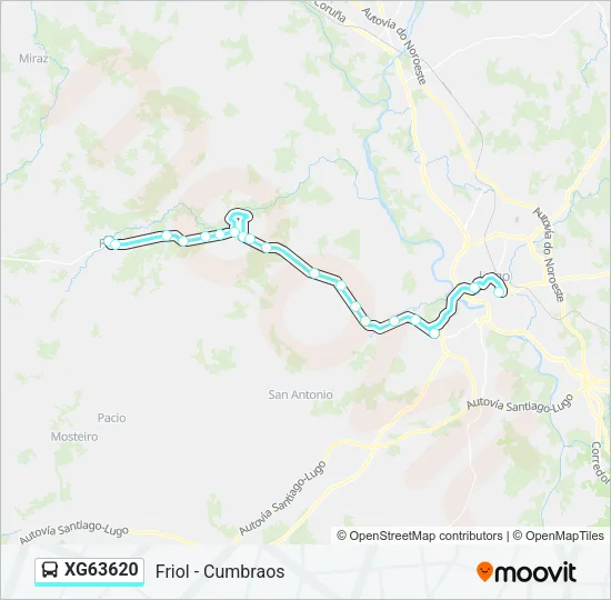 XG63620 Bus Line Map
