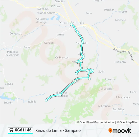 XG61146 Bus Line Map