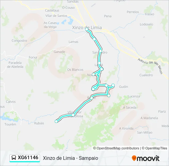XG61146 Bus Line Map