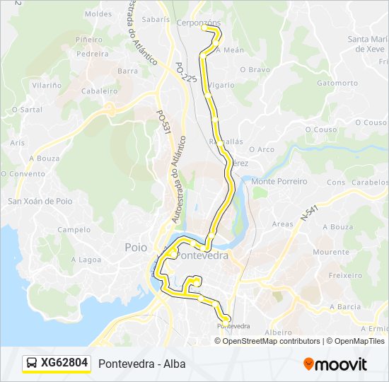 XG62804 bus Line Map