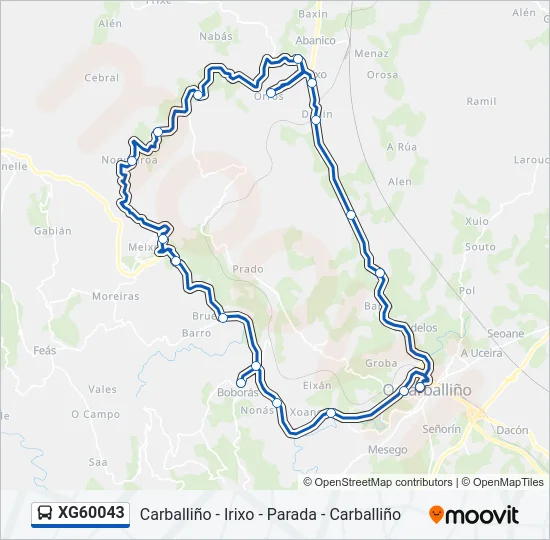XG60043 Bus Line Map