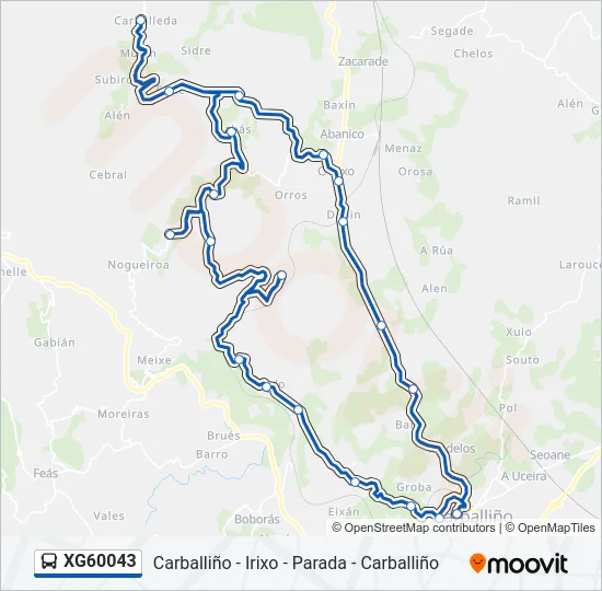 XG60043 Bus Line Map