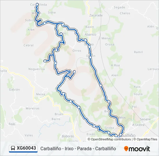 XG60043 Bus Line Map