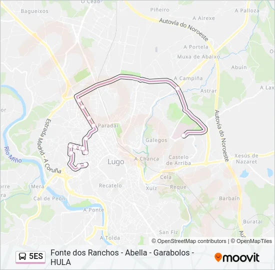 5ES Bus Line Map