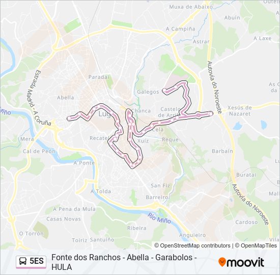 5ES bus Line Map