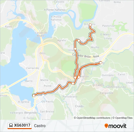 XG63017 Bus Line Map