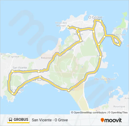 GROBUS Bus Line Map