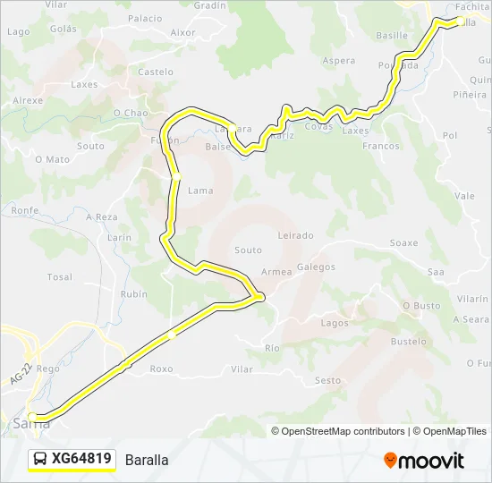 XG64819 Bus Line Map