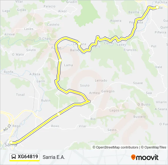 XG64819 Bus Line Map