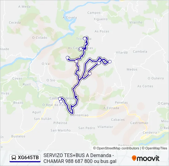 XG645TB Bus Line Map