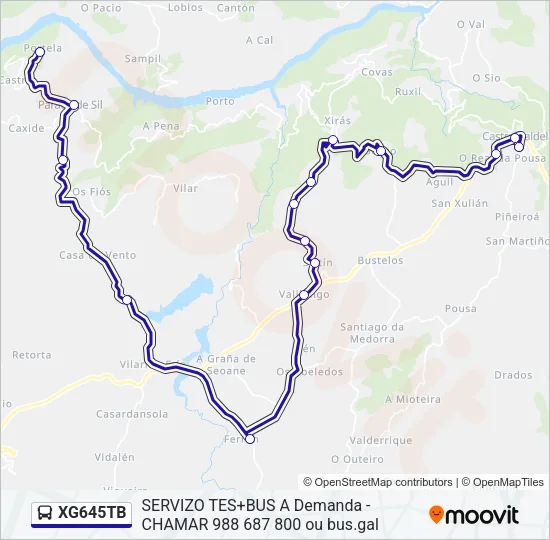 XG645TB Bus Line Map